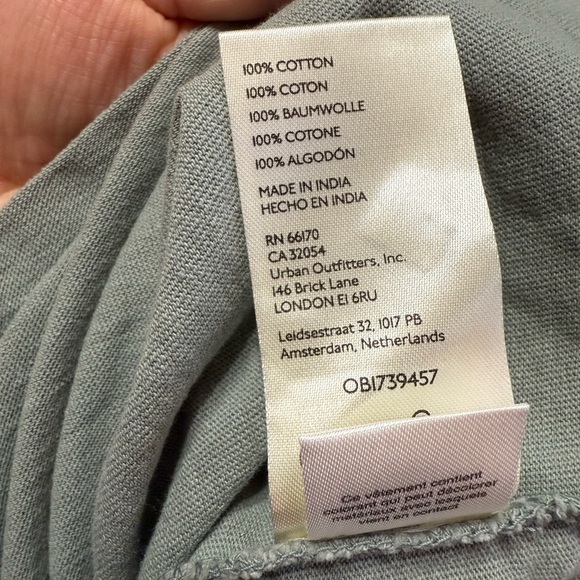 Free People Slate Gray Short Sleeve Top Size.M - Picture 5 of 5